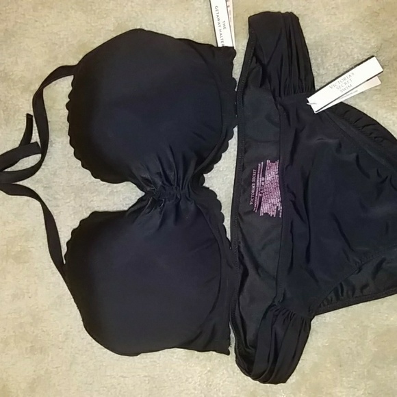 Black VS bikini 36DD medium bottoms - Picture 2 of 5
